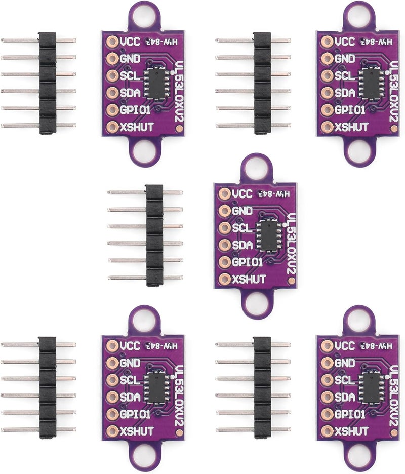 Starry 5pcs VL53L0X Time-of-Flight (ToF) Ranging Sensor Breakout 940nm 2.8-5V GY-VL53L0XV2 Laser Distance Module Ranging Flight Measurement Module I2C IIC - Image 1